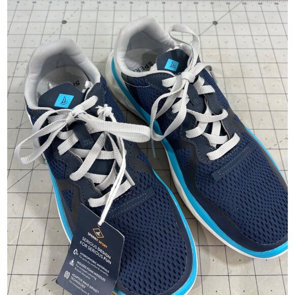 Sperry Women’s Headsail Sneaker Sz. 8.5 Navy/Gray Mesh Lightweight Design NEW - Picture 2 of 7